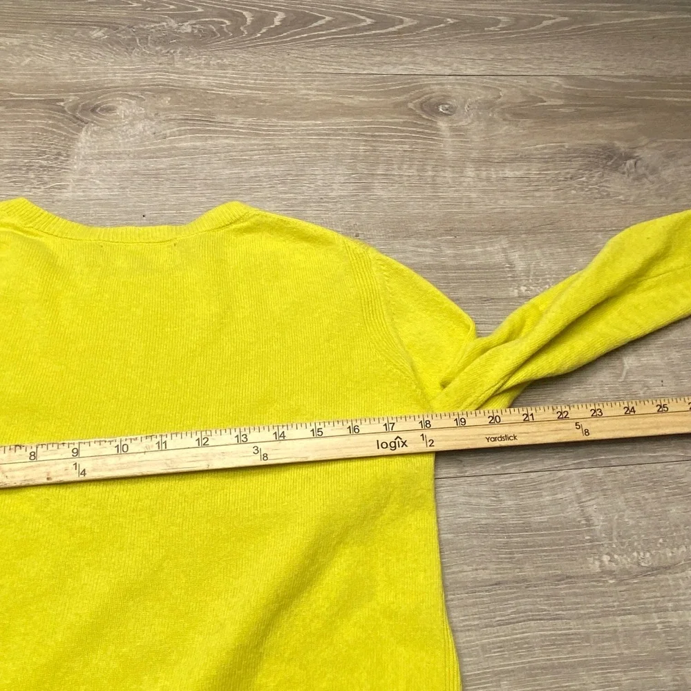 Banana‎ Republic Sweater Mens S Yellow Merino Wool Cashmere Blend Crewneck Knit